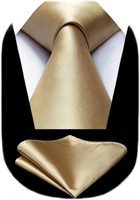 HISDERN Mens Solid Color Ties Formal Satin Necktie