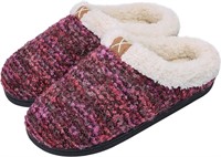 Size:(38-39) Cozy Women's Memory Foam Slippers wit