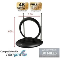 ONN Indoor HD TV Antenna, Easy Adjust $30