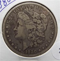 1880 Morgan Silver Dollar.