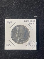 MS Grade 1964 Silver Kennedy Half Dollar