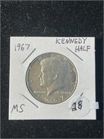 MS Grade1967 40% Silver Kennedy Half Dollar
