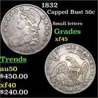 1832 Capped Bust 50c Grades xf+