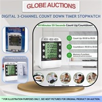 DIGITAL COUNT DOWN TIMER STOPWATCH (3-CHANNEL)