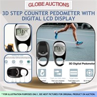 3D STEP COUNTER PEDOMETER WITH DIGITAL LCD DISPLAY