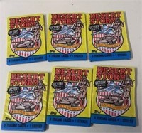 LOT 6 Packs 1991 TOPPS DESERT STORM CARDS Sealed