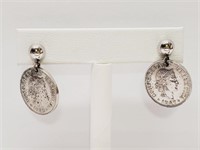 Screw Back Coin Earrings