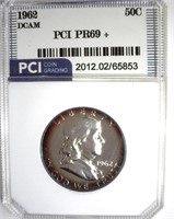 1962 Franklin PR69+ DCAM LISTS $4500 IN 69DC