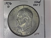 1976-D Var 1 Ike Dollar