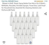 MSRP $64 48 Pack Spray Bottles