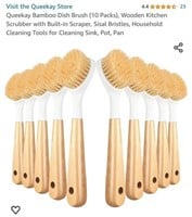 MSRP $25 10 Pack Wooden Kitchen Scrubbers
