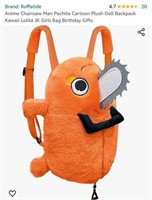 MSRP $30 Anime Plush Backpack