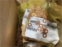 Box of  copper Washers Approximately 31lbs