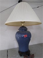 Modern royal blue ceramic light