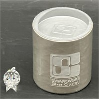 (E) Swarovski Silver Crystal