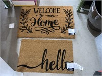 MAINSTAYS 23x35 DOORMAT (SMALL DAMAGED) AND 18x30