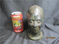 Antique Bronze Head Sculpture