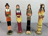 Vintage Indian and Pilgrim Ceramic Figurines