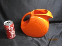Vtg Feistaware Orange Disc Pitcher