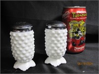 Fenton Milk Glass Hobnail Salt Pepper Shaker Set