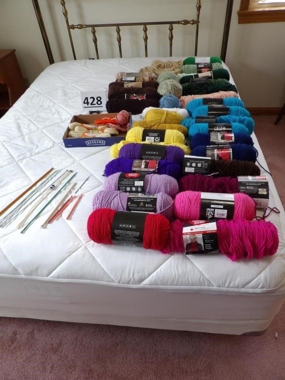 Yarn Lot, Knitting Needles & Crochet Hooks