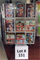 17 baseball cards: