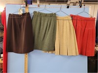 skirt lot red brown green vintage