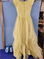 vintage yellow gown formal dress