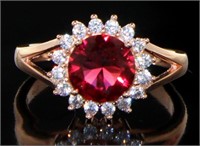 Round Brilliant 2.50 ct Ruby Dinner Ring