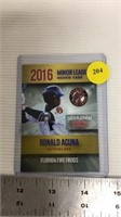 2016 Ronald Acuna minor league rookie card