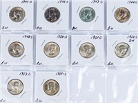 Coin 10 Brilliant Unc.  Washington Quarters