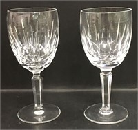 Pair Of Waterford Crystal Wine Glasses