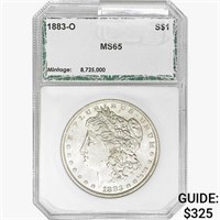 1883-O Morgan Silver Dollar PCI MS65