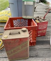 Fuel Cans, Dairy Crate, Cricket Box