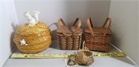 Lot of Boyd's Collection Baskets and Vintage