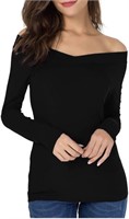 New
Womens Shirts Off The Shoulder Tops Sexy V