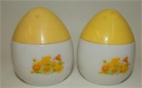 Avon Milk Glass Eggs with Yellow Floral Decals