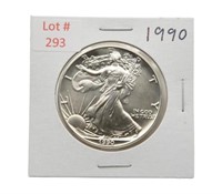 1990 1oz Fine Silver Eagle