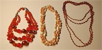 3 Vintage Beaded Necklaces