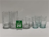 Set of 4 Tall Drinking Glasses and Set of 3 Rock