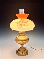 BURMESE GLASS & BRASS RAYO LAMP