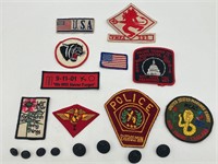 Set Of Patriotic Patches & Buttons