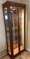 Lighted Wood / Glass Display Cabinet