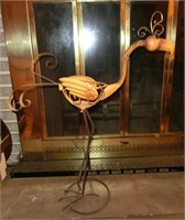 Flamingo metal sculpture