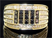 10kt Gold 1.50 ct Black & White Diamond Ring