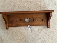 Wood Peg Shelf 6"x21"