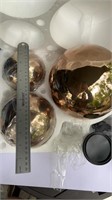 NIB Battery Op Gold Mercury Glass Hanging Globes