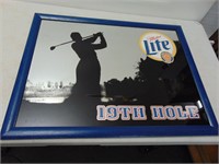 Miller Lite Golf Bar Mirror - New Old Stock