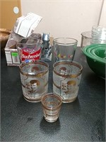 Budwieser glasses & elvis Liquor Glasses