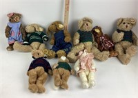 (9) TY Stuffed Animal Plushie: Bears, Cat, Rabbit